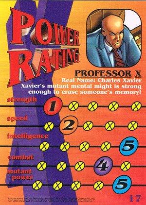 Fleer/Skybox X-Men .99 Base Card 17 Professor X