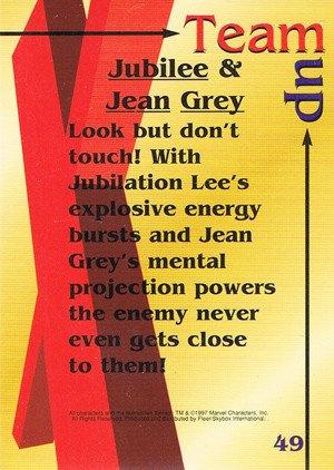 Fleer/Skybox X-Men .99 Base Card 49 Jubilee & Jean Grey