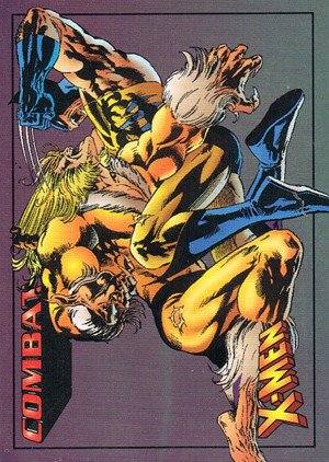 Fleer/Skybox X-Men .99 Base Card 41 Wolverine vs. Sabretooth