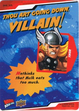 Upper Deck Marvel Super Hero Squad Base Card 5 Thor