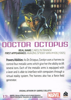 Rittenhouse Archives Women of Marvel Base Card 13 Doctor Octopus
