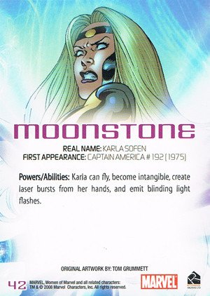 Rittenhouse Archives Women of Marvel Base Card 42 Moonstone