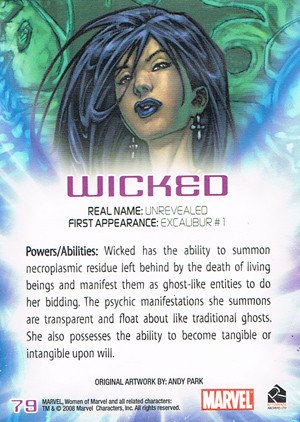 Rittenhouse Archives Women of Marvel Base Card 79 Wicked