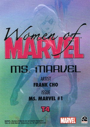 Rittenhouse Archives Women of Marvel Embossed Card T4 Ms. Marvel