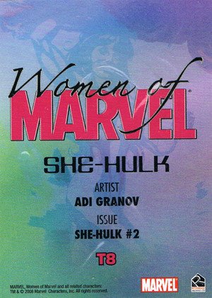 Rittenhouse Archives Women of Marvel Embossed Card T8 She-Hulk