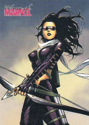 Rittenhouse Archives Women of Marvel Base Card 20 Hawkeye