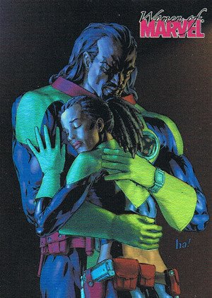 Rittenhouse Archives Women of Marvel Embrace Card E9 Bishop and Aliyah