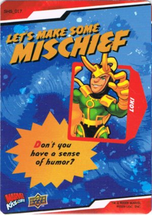 Upper Deck Marvel Super Hero Squad Base Card 17 Loki - God of Mischief