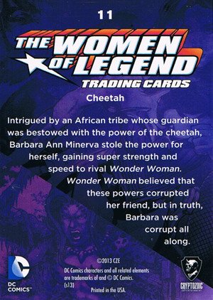 Cryptozoic DC Comics: The Women of Legend Base Card 11 Cheetah