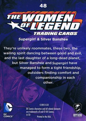 Cryptozoic DC Comics: The Women of Legend Base Card 48 Supergirl & Silver Banshee