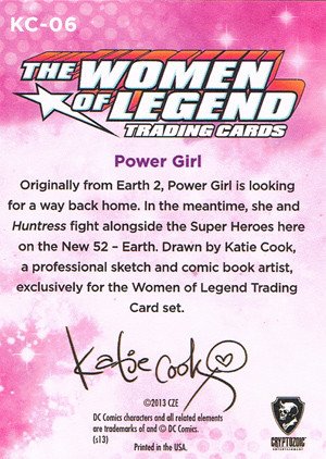 Cryptozoic DC Comics: The Women of Legend Katie Cook Sticker Collection KC-06 Power Girl