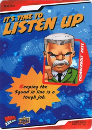 Upper Deck Marvel Super Hero Squad Base Card 22 It's Time to Listen Up!