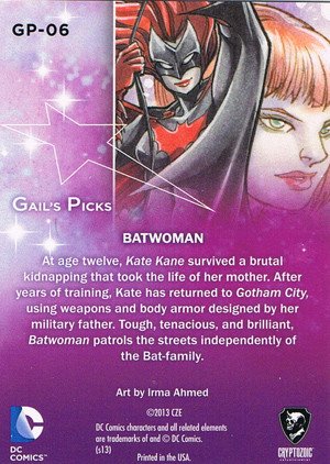 Cryptozoic DC Comics: The Women of Legend Gail's Pick Legendary Ladies Foil Card GP-06 Batwoman