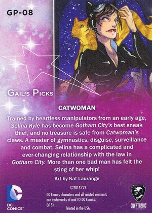 Cryptozoic DC Comics: The Women of Legend Gail's Pick Legendary Ladies Foil Card GP-08 Catwoman