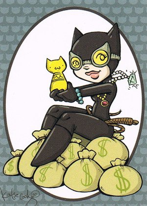 Cryptozoic DC Comics: The Women of Legend Katie Cook Sticker Collection KC-02 Catwoman