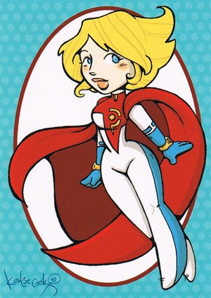 Cryptozoic DC Comics: The Women of Legend Katie Cook Sticker Collection KC-06 Power Girl