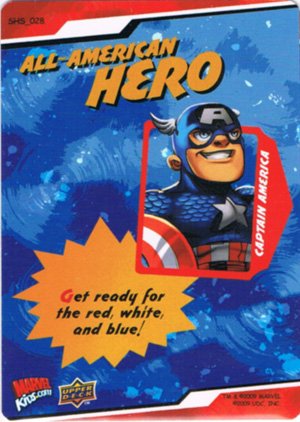 Upper Deck Marvel Super Hero Squad Base Card 28 All-American Hero!