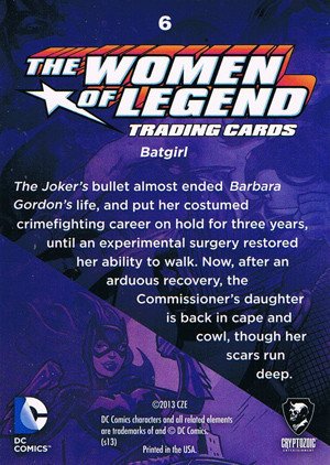 Cryptozoic DC Comics: The Women of Legend Parallel Foil Card 6 Batgirl