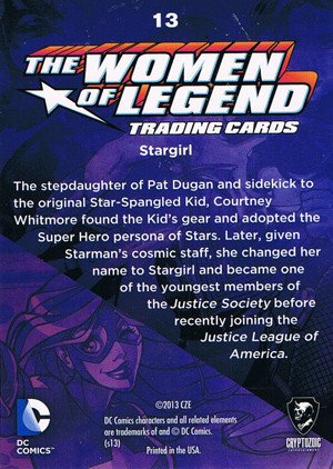 Cryptozoic DC Comics: The Women of Legend Parallel Foil Card 13 Stargirl