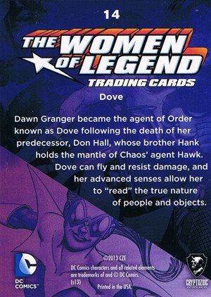 Cryptozoic DC Comics: The Women of Legend Parallel Foil Card 14 Dove