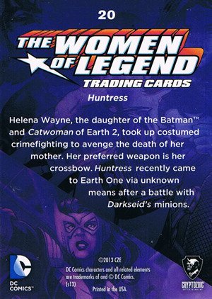 Cryptozoic DC Comics: The Women of Legend Parallel Foil Card 20 Huntress