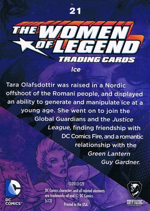 Cryptozoic DC Comics: The Women of Legend Parallel Foil Card 21 Ice
