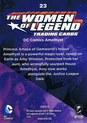 Cryptozoic DC Comics: The Women of Legend Parallel Foil Card 23 DC Comics Amethyst