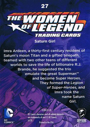 Cryptozoic DC Comics: The Women of Legend Parallel Foil Card 27 Saturn Girl