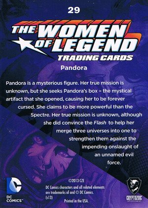 Cryptozoic DC Comics: The Women of Legend Parallel Foil Card 29 Pandora