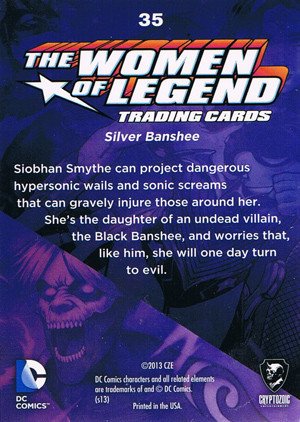 Cryptozoic DC Comics: The Women of Legend Parallel Foil Card 35 Silver Banshee