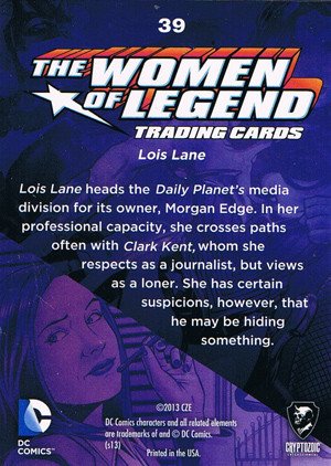 Cryptozoic DC Comics: The Women of Legend Parallel Foil Card 39 Lois Lane