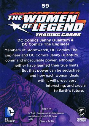 Cryptozoic DC Comics: The Women of Legend Parallel Foil Card 59 DC Comics Jenny Quantum & DC Comics The Engineer
