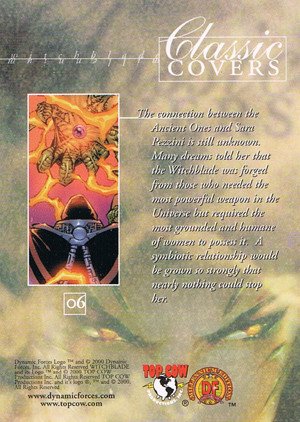 Dynamic Forces Witchblade Millennium Base Card 6 The connection between the Ancient Ones and S