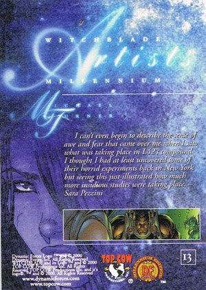 Dynamic Forces Witchblade Millennium Base Card 13 I can't even begin to describe the sense of a