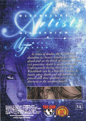 Dynamic Forces Witchblade Millennium Base Card 14 In times of doubts, the Witchblade abandons i