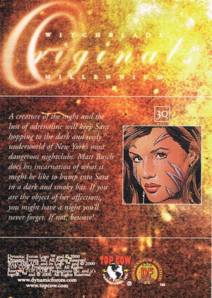Dynamic Forces Witchblade Millennium Base Card 30 Matt Busch: A creature of the night and the l