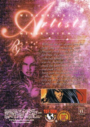 Dynamic Forces Witchblade Millennium Base Card 33 With all the air sucked into her lungs and no