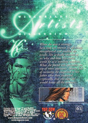 Dynamic Forces Witchblade Millennium Base Card 62 When she was a teenager, Sara took an interes