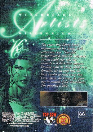 Dynamic Forces Witchblade Millennium Base Card 66 The voices that haunt Sara's nightmares tell