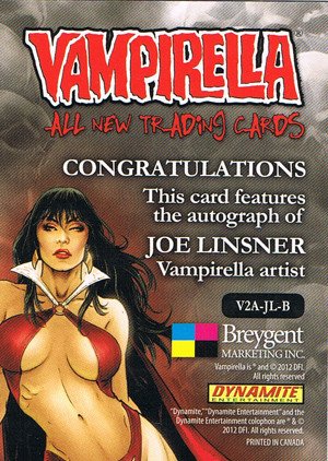 Breygent Marketing Vampirella (All-New) SDCC Autograph Card V2A-JL-C Joe Linsner