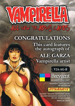 Breygent Marketing Vampirella (All-New) Autograph Card V2A-AG-B Ale Garza