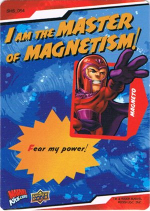 Upper Deck Marvel Super Hero Squad Base Card 54 I am the Master of Magnetism!
