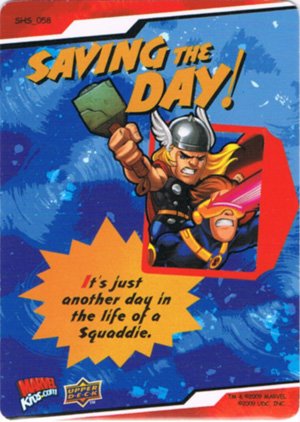 Upper Deck Marvel Super Hero Squad Base Card 58 Saving the Day!