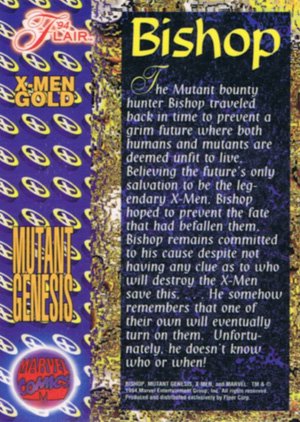 Fleer Marvel Annual Flair '94 Base Card 143 Bishop