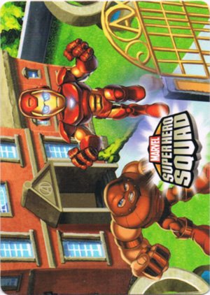 Upper Deck Marvel Super Hero Squad Base Card 74 Juggernaut vs. Iron Man