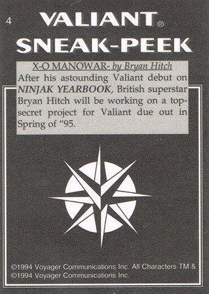 Upper Deck Valiant II Sneak Peak 4 X-O Manowar