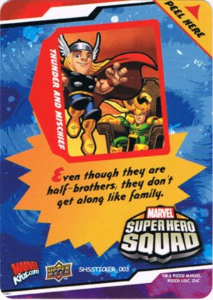 Upper Deck Marvel Super Hero Squad Stickers 3 Thunder and Mischief