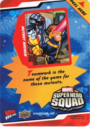 Upper Deck Marvel Super Hero Squad Stickers 5 Mutant Mayhem