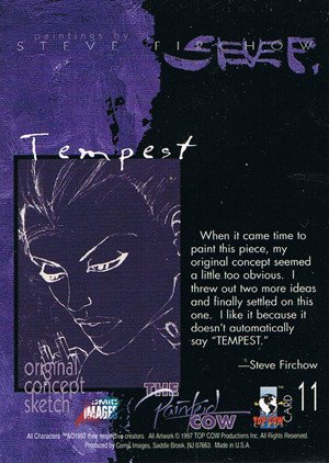 Comic Images Top Cow Showcase: The Painted Cow Base Card 11 Tempest