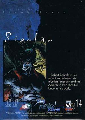 Comic Images Top Cow Showcase: The Painted Cow Base Card 14 Ripclaw